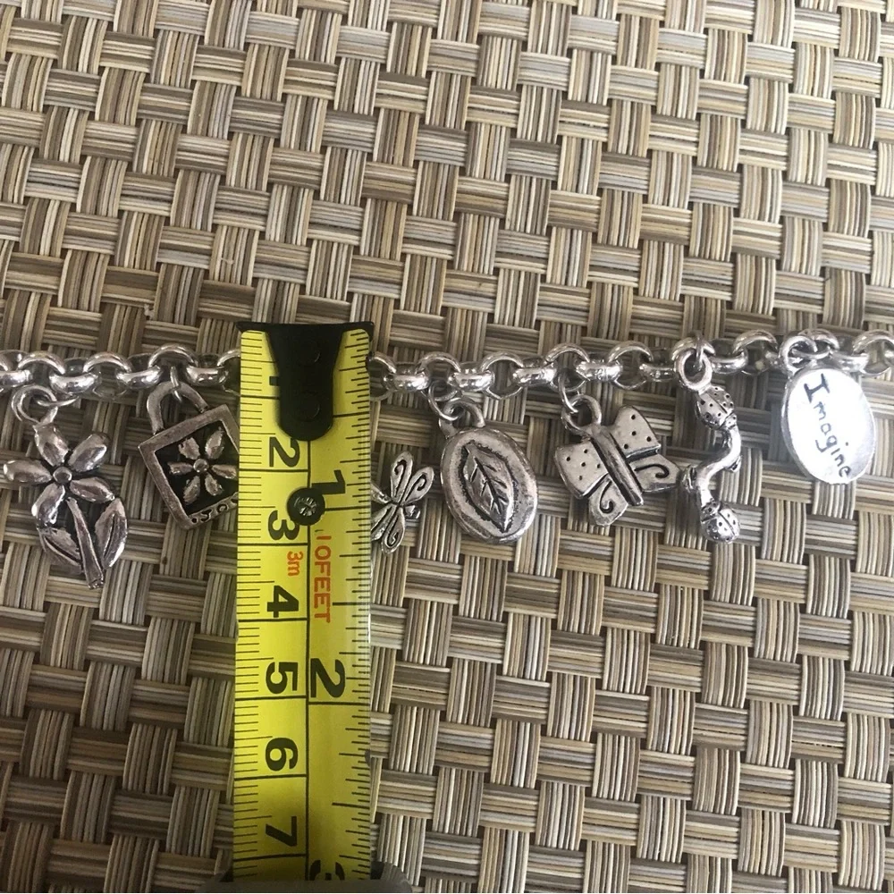 Cute Little Charm Bracelet with 7 charms including flowers , ladybug, butterfly - Picture 5 of 7